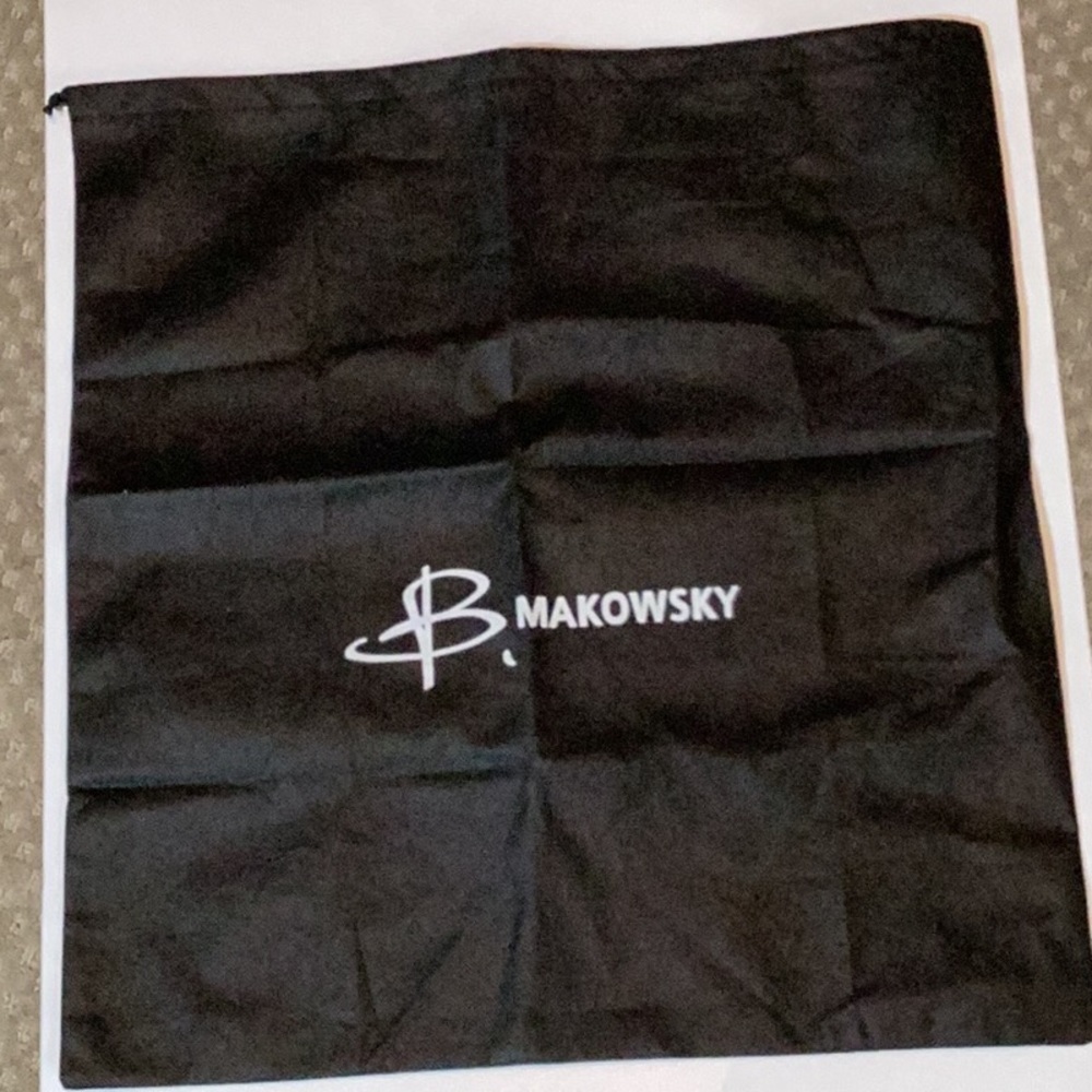 B. Makowsky dust bag, 22 x 21, pull cord to close, unused